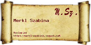 Merkl Szabina névjegykártya